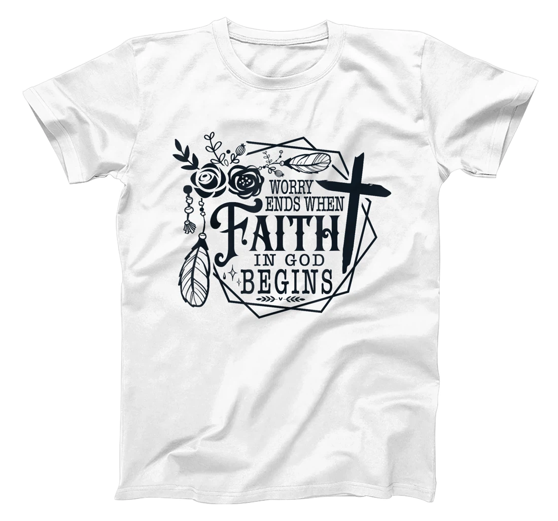 Inspirational Faith in God Spiritual Quote T-Shirt