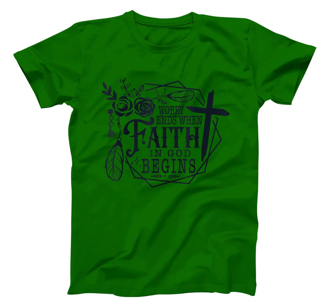 Inspirational Faith in God Spiritual Quote T-Shirt