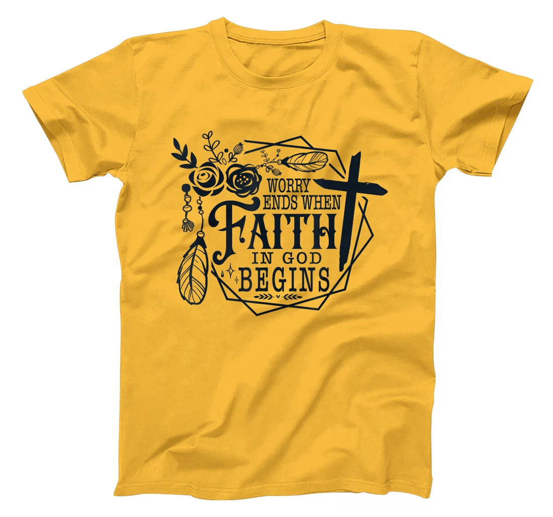 Inspirational Faith in God Spiritual Quote T-Shirt