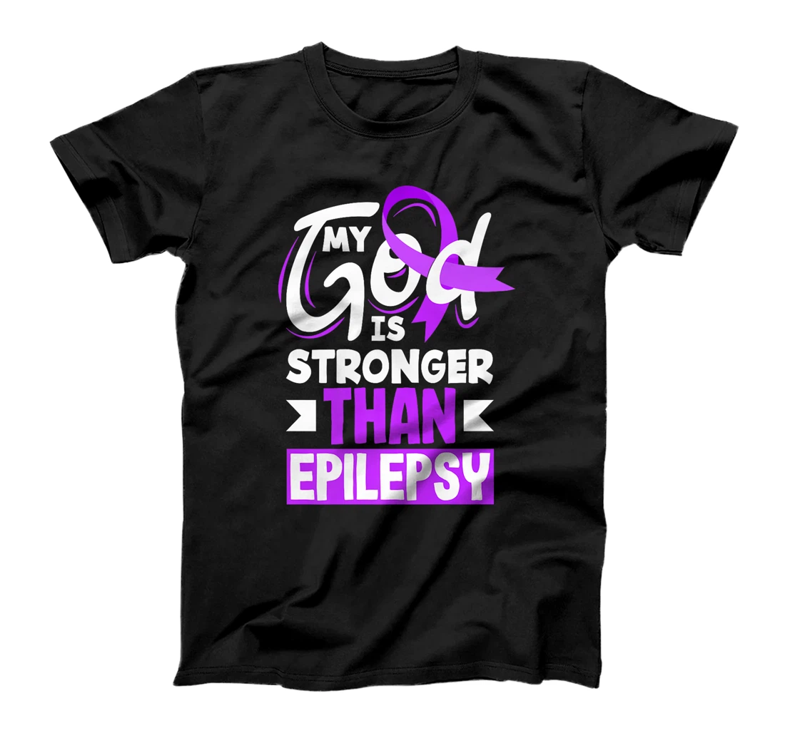 My God Is Stronger Than Epilepsy Epilepsy Awareness Premium T-Shirt