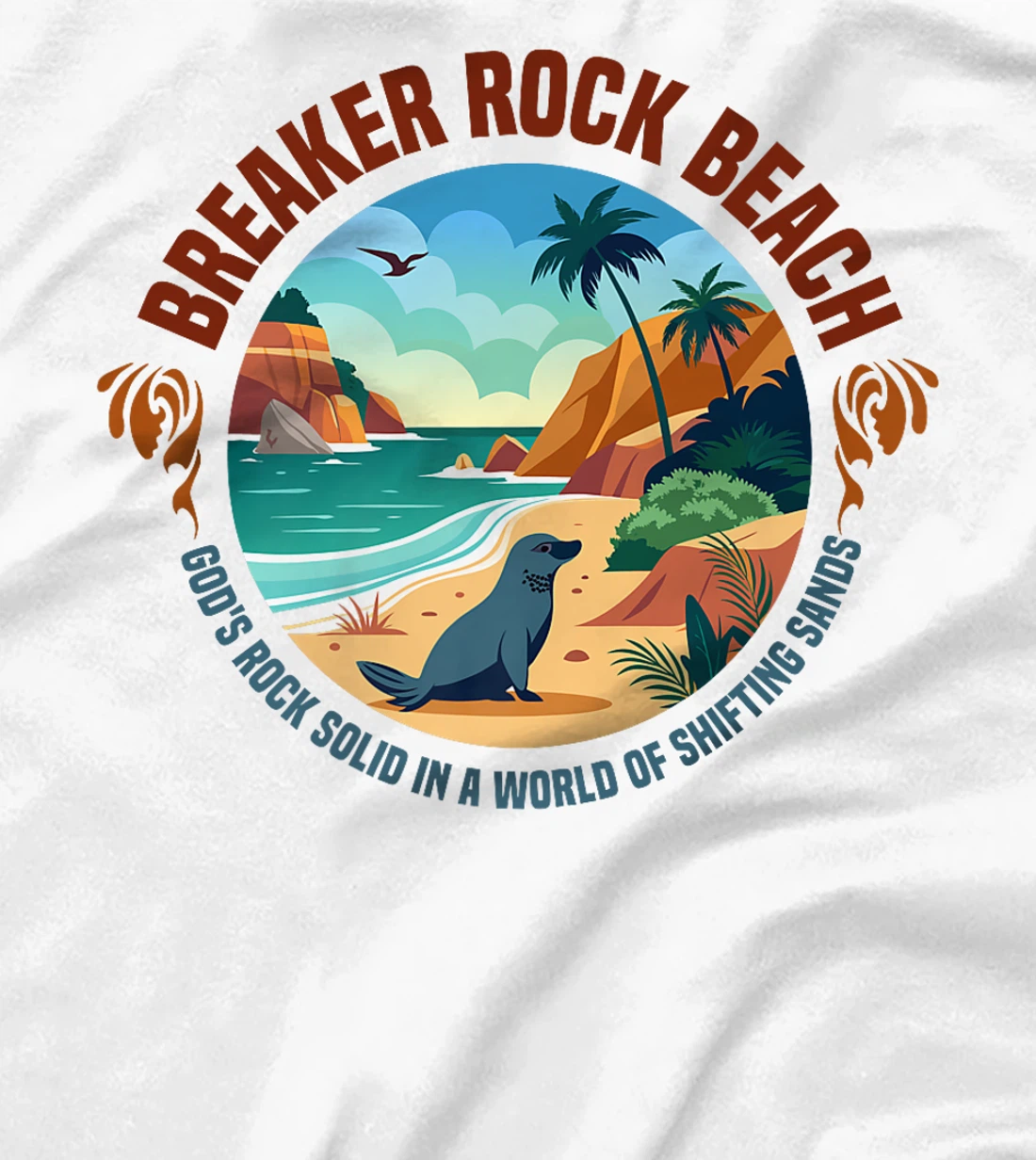 Gods Rock Solid Truth In A World Breaker Rock Beach VBS 2024 Premium T-Shirt