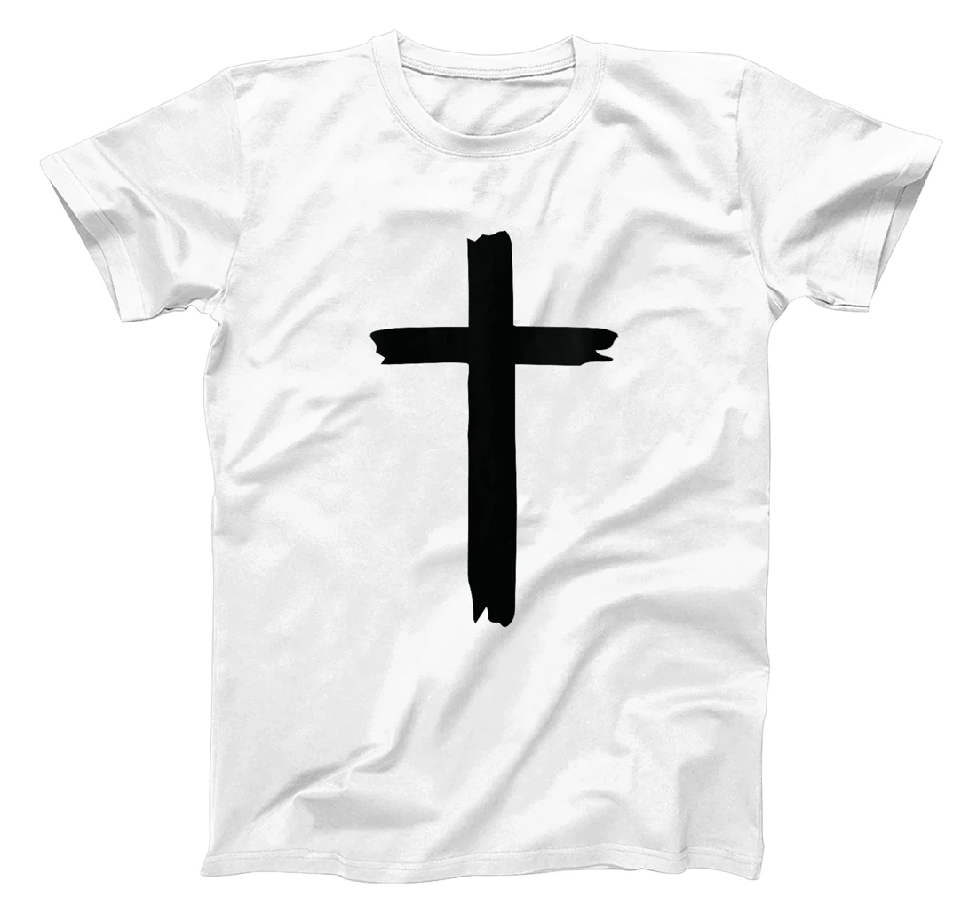 Womens Rooted within religious title tree Cross Pray God Bible T-Shirt