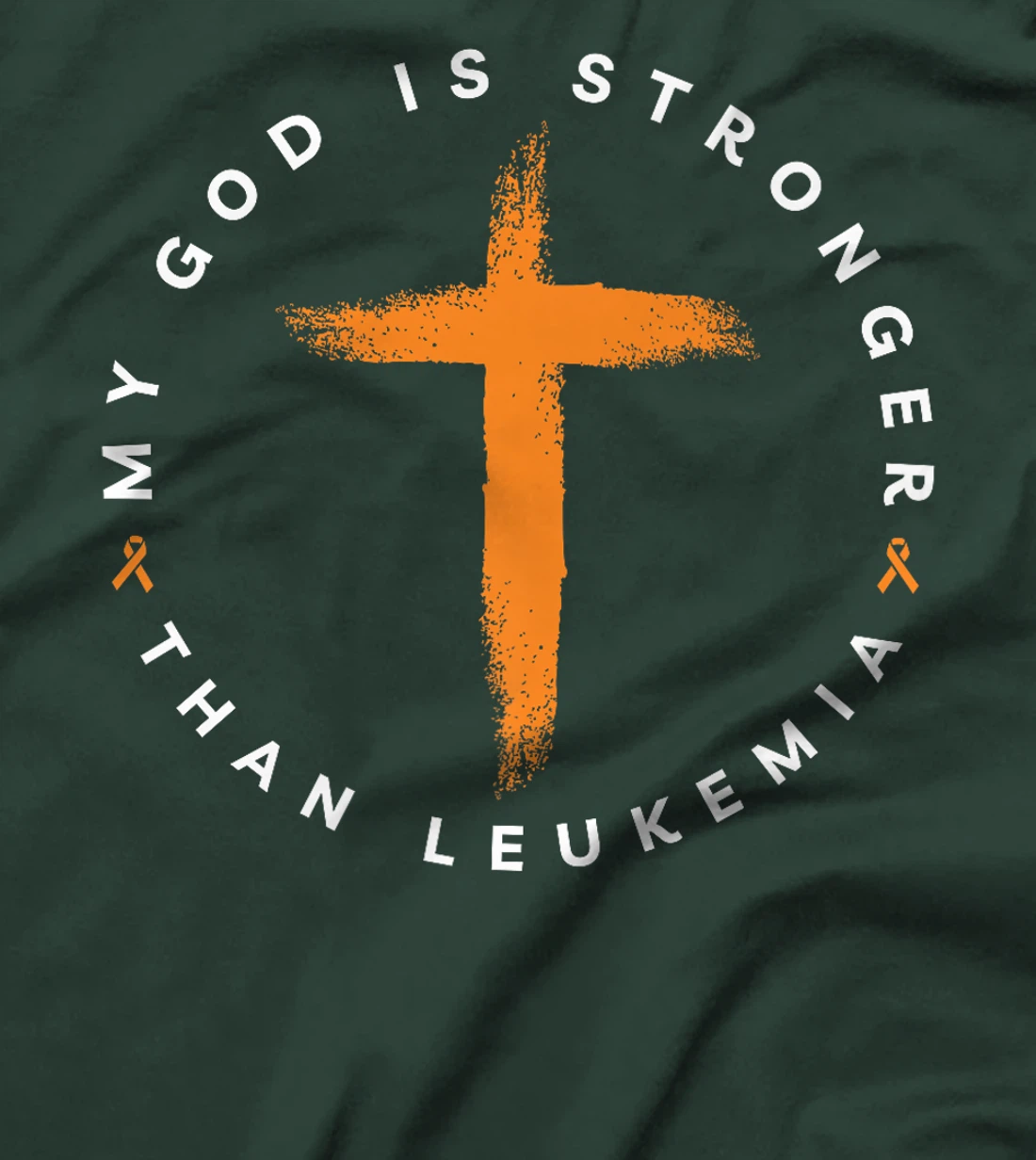 Womens My God Is Stronger Than Leukemia Blood Cancer Awareness T-Shirt