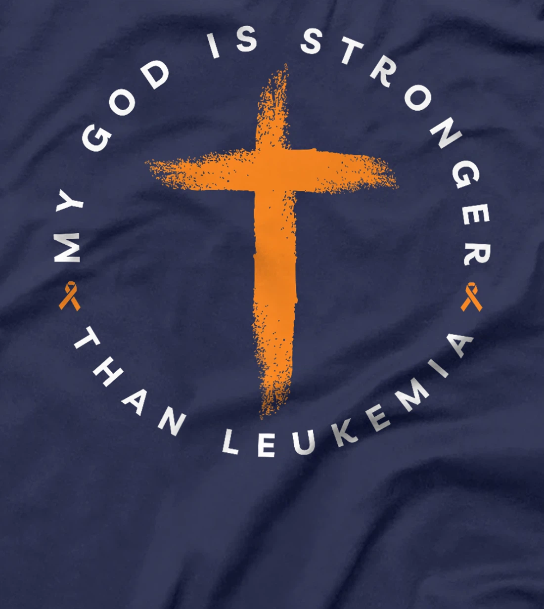 Womens My God Is Stronger Than Leukemia Blood Cancer Awareness T-Shirt
