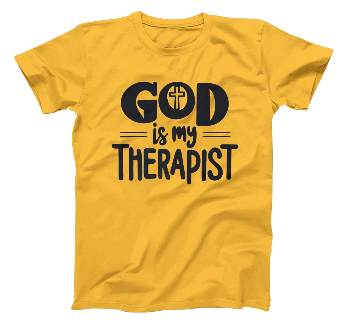 God my Therapist Lord Christian History Faith Men Jesus Premium T-Shirt