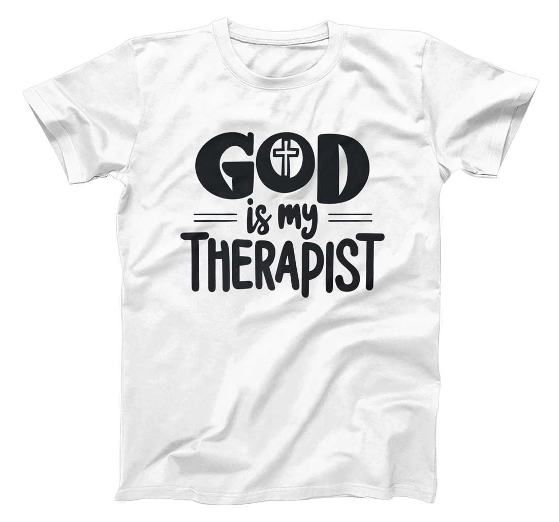 God my Therapist Lord Christian History Faith Men Jesus Premium T-Shirt