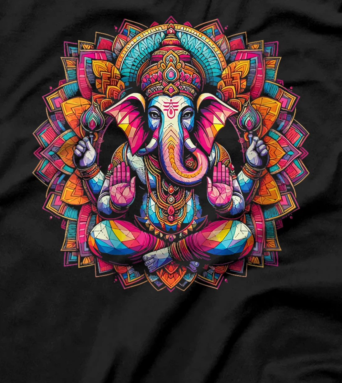 Womens Ganesh Symbol Yoga Hindu Elephant God Ganesha Puja T-Shirt