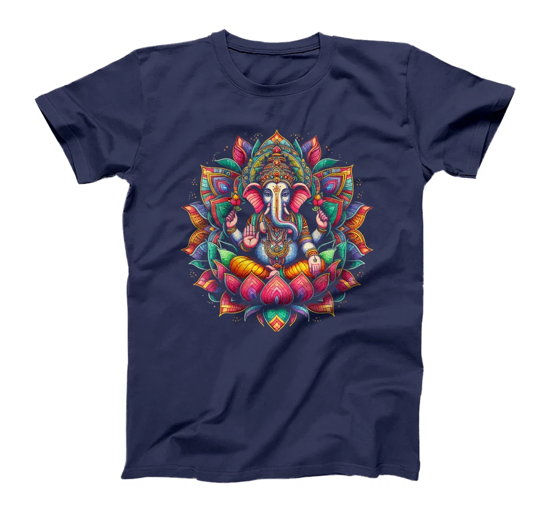 Womens Ganesh Symbol Yoga Hindu Elephant God Ganesha Puja T-Shirt