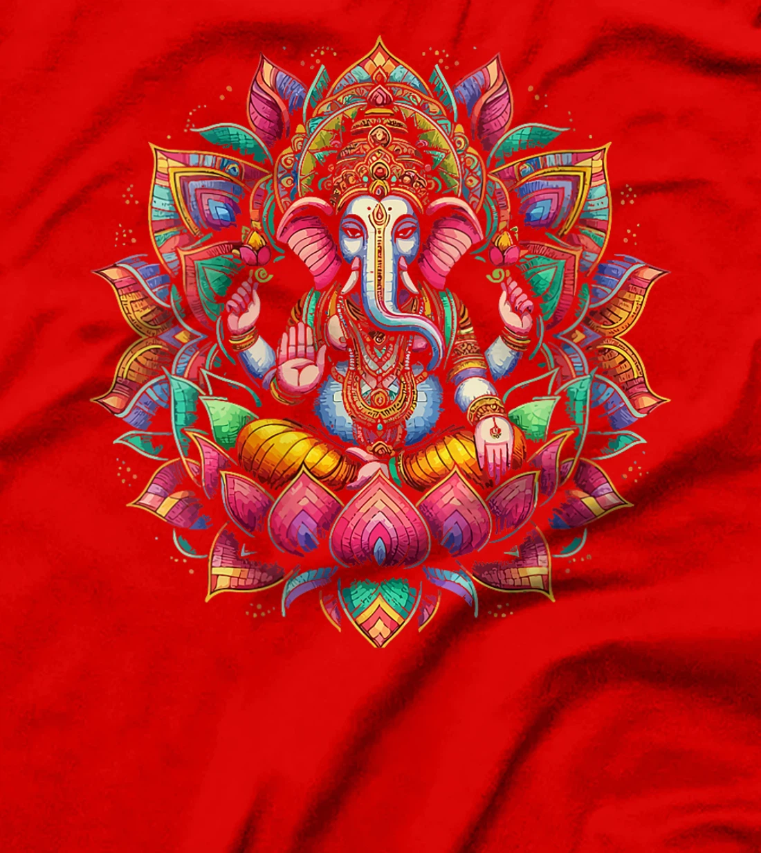 Womens Ganesh Symbol Yoga Hindu Elephant God Ganesha Puja T-Shirt
