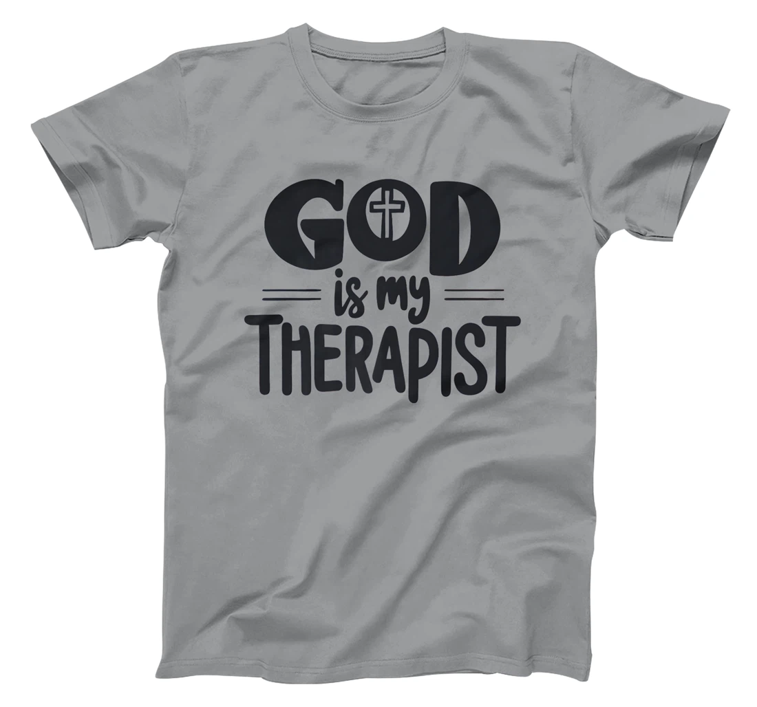 God my Therapist Lord Christian History Faith Men Jesus Premium T-Shirt