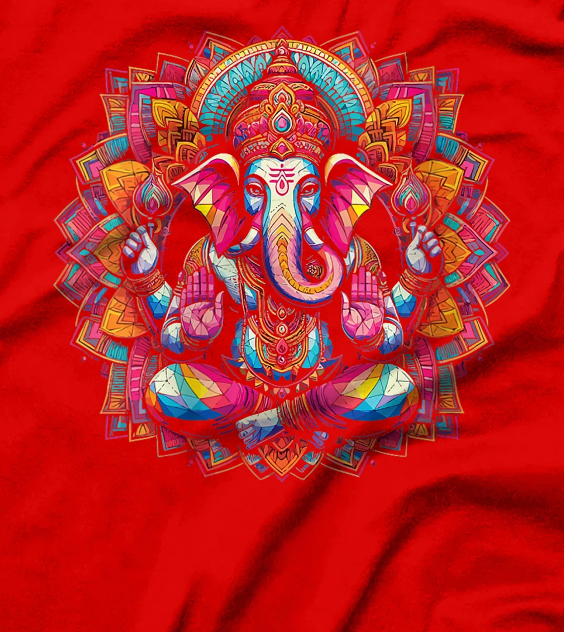 Womens Ganesh Symbol Yoga Hindu Elephant God Ganesha Puja T-Shirt