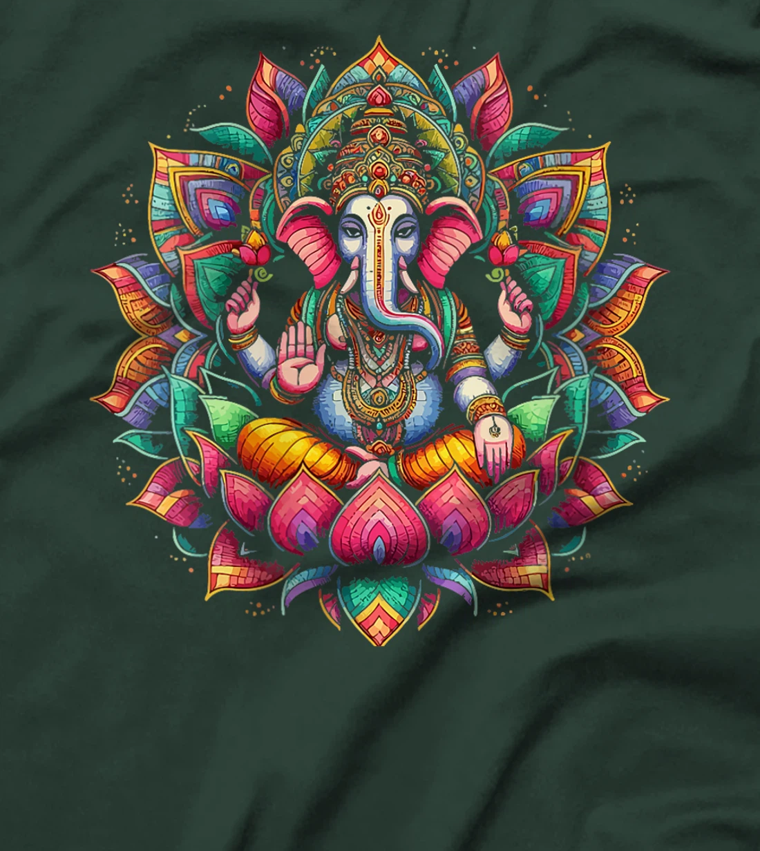 Womens Ganesh Symbol Yoga Hindu Elephant God Ganesha Puja T-Shirt
