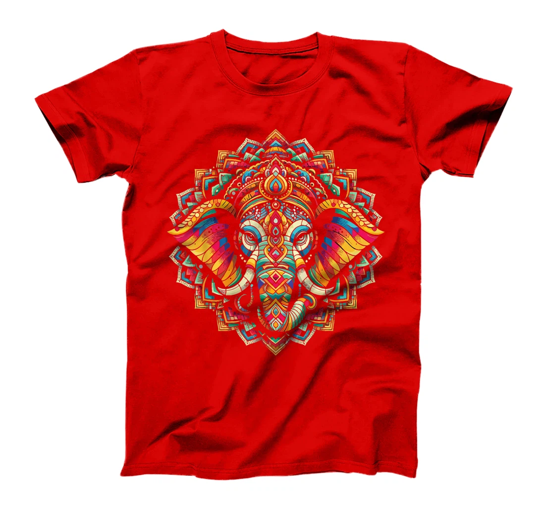 Womens Ganesh Symbol Yoga Hindu Elephant God Ganesha Puja T-Shirt