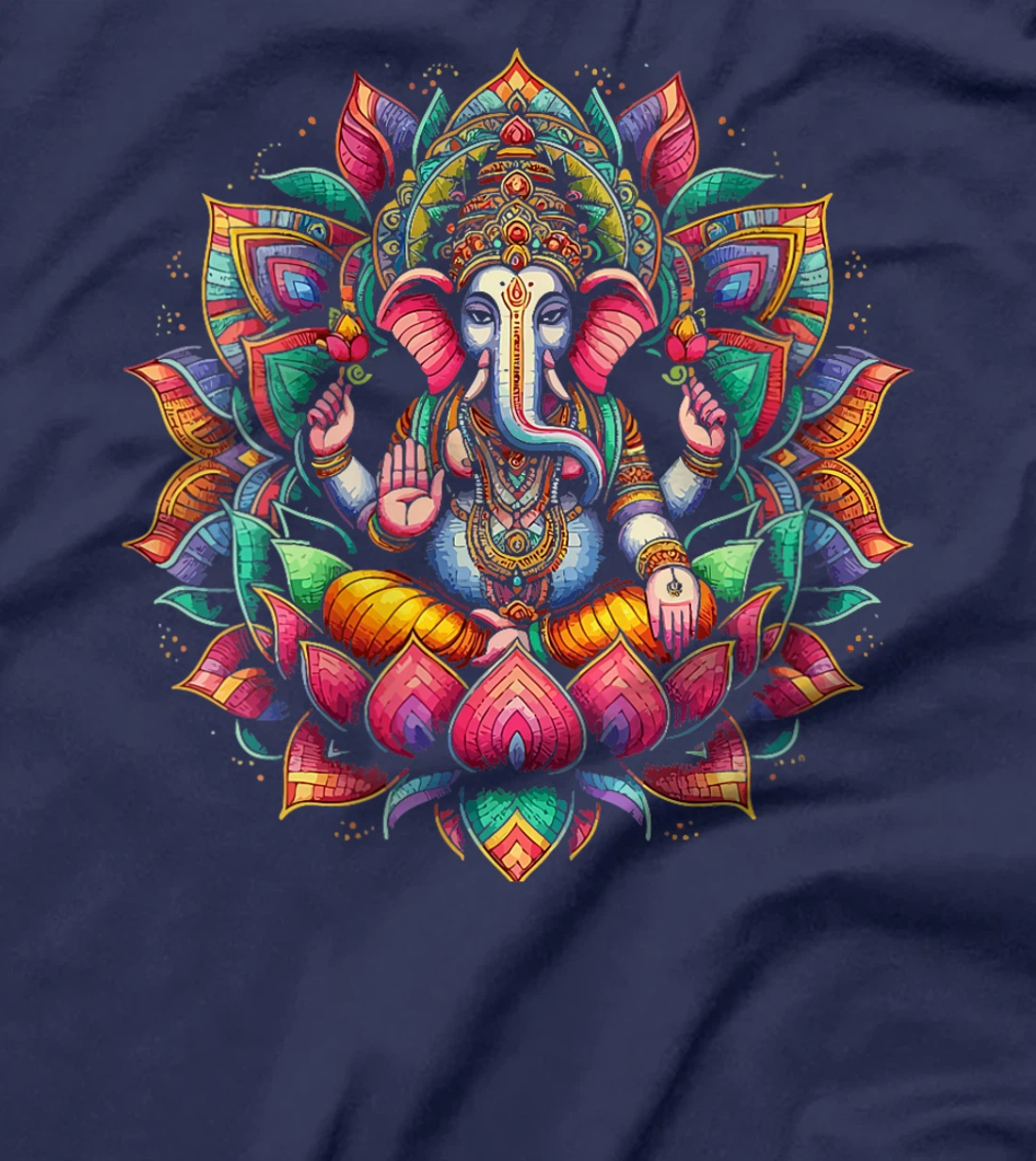 Womens Ganesh Symbol Yoga Hindu Elephant God Ganesha Puja T-Shirt