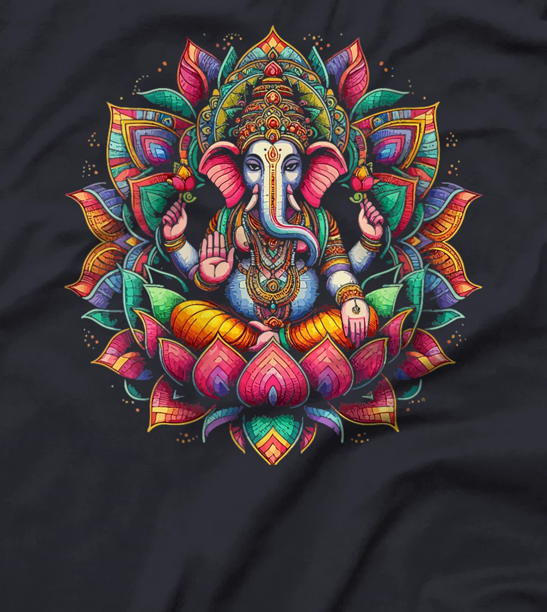 Womens Ganesh Symbol Yoga Hindu Elephant God Ganesha Puja T-Shirt