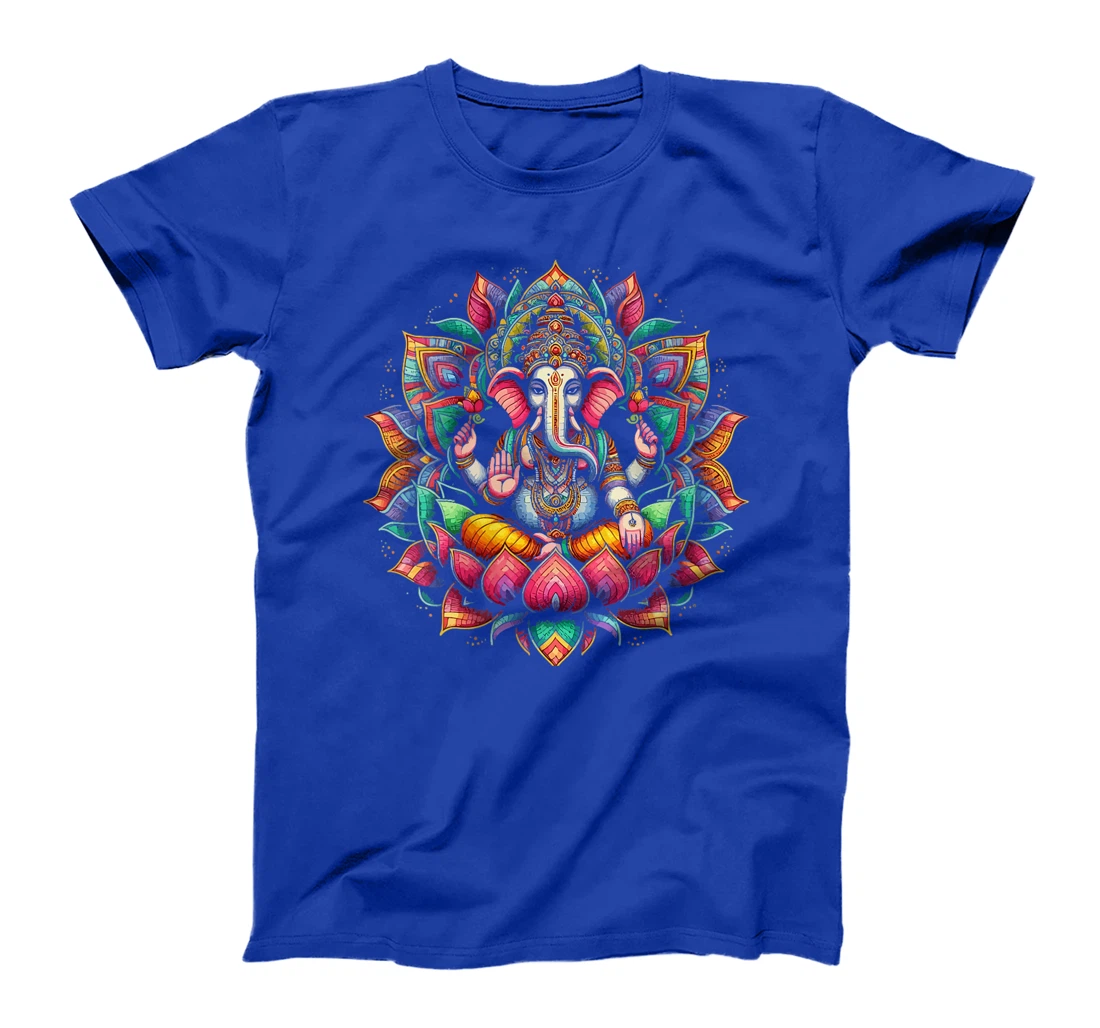 Womens Ganesh Symbol Yoga Hindu Elephant God Ganesha Puja T-Shirt