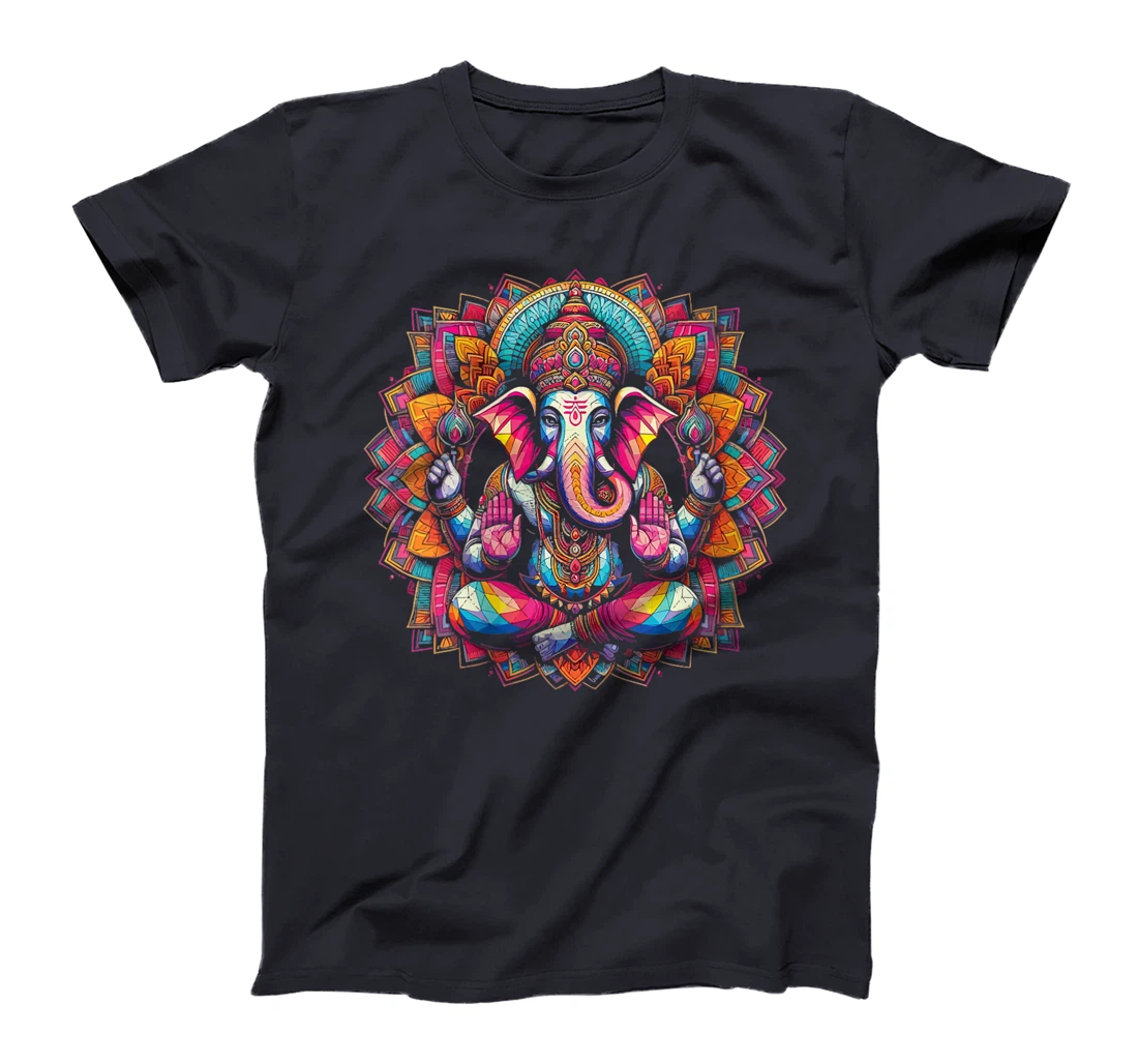 Womens Ganesh Symbol Yoga Hindu Elephant God Ganesha Puja T-Shirt