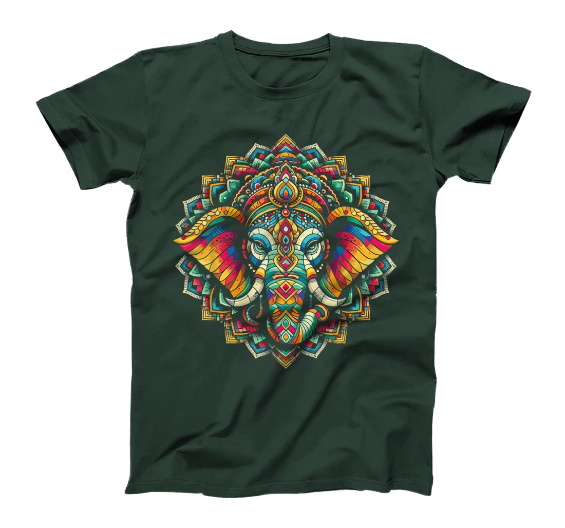 Womens Ganesh Symbol Yoga Hindu Elephant God Ganesha Puja T-Shirt