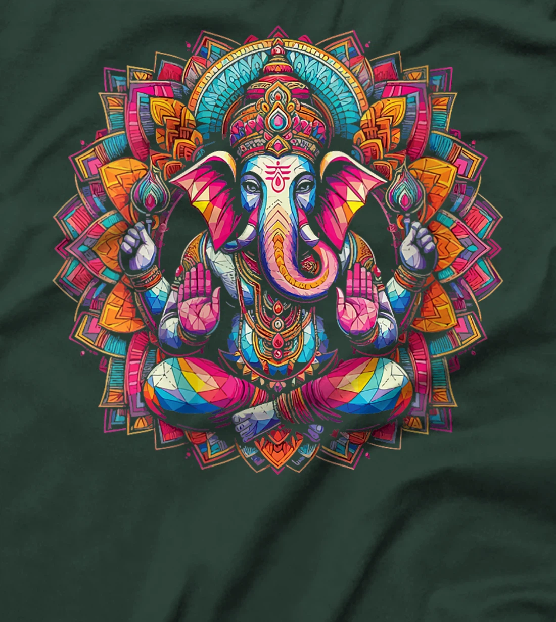 Womens Ganesh Symbol Yoga Hindu Elephant God Ganesha Puja T-Shirt