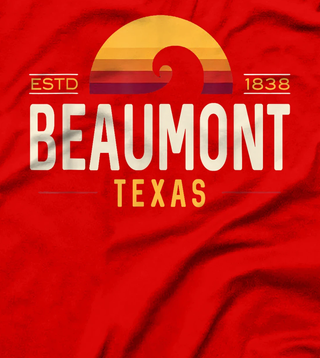 Beaumont Texas | Beaumont Retro Wave Logo T-Shirt