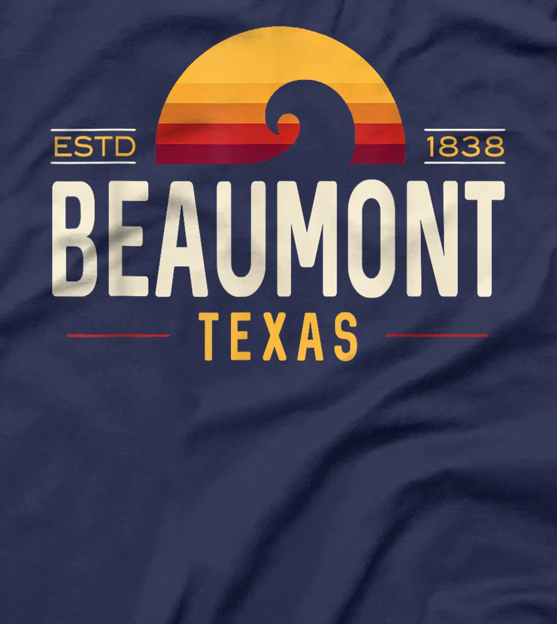 Beaumont Texas | Beaumont Retro Wave Logo T-Shirt