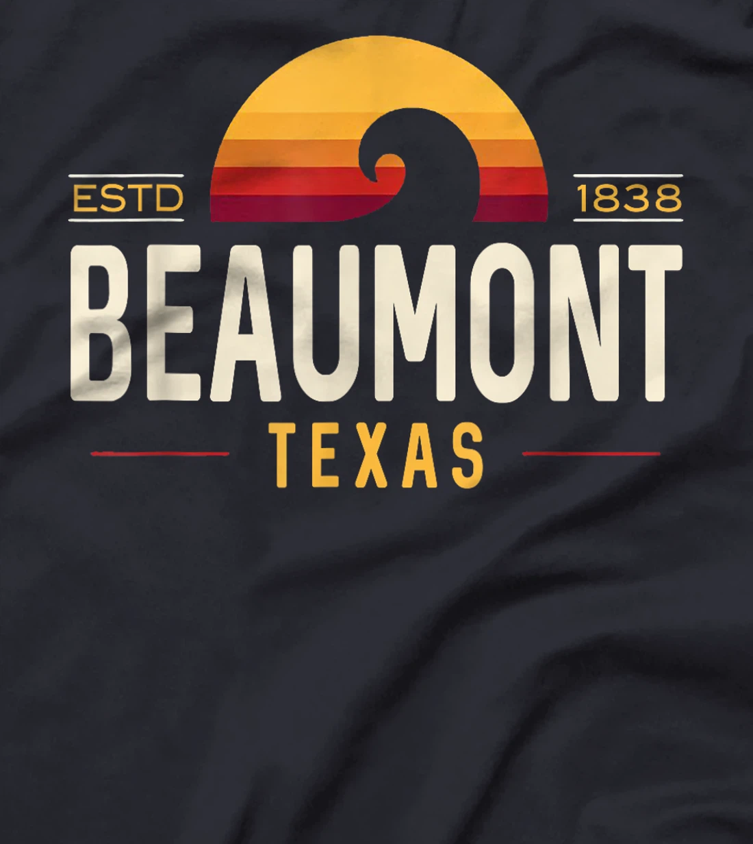 Beaumont Texas | Beaumont Retro Wave Logo T-Shirt