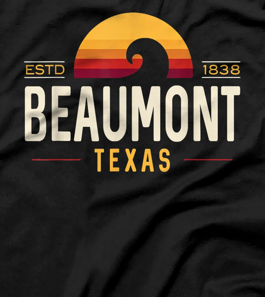 Beaumont Texas | Beaumont Retro Wave Logo T-Shirt