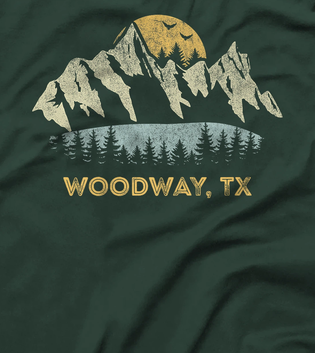 Womens Woodway Texas Mountain Sunset Sunrise TX T-Shirt