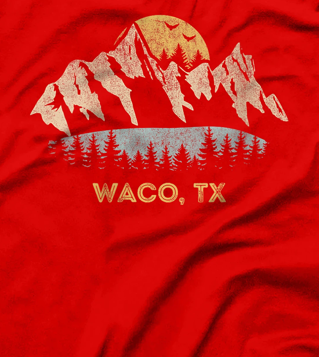 Womens Waco Texas Mountain Sunset Sunrise TX T-Shirt
