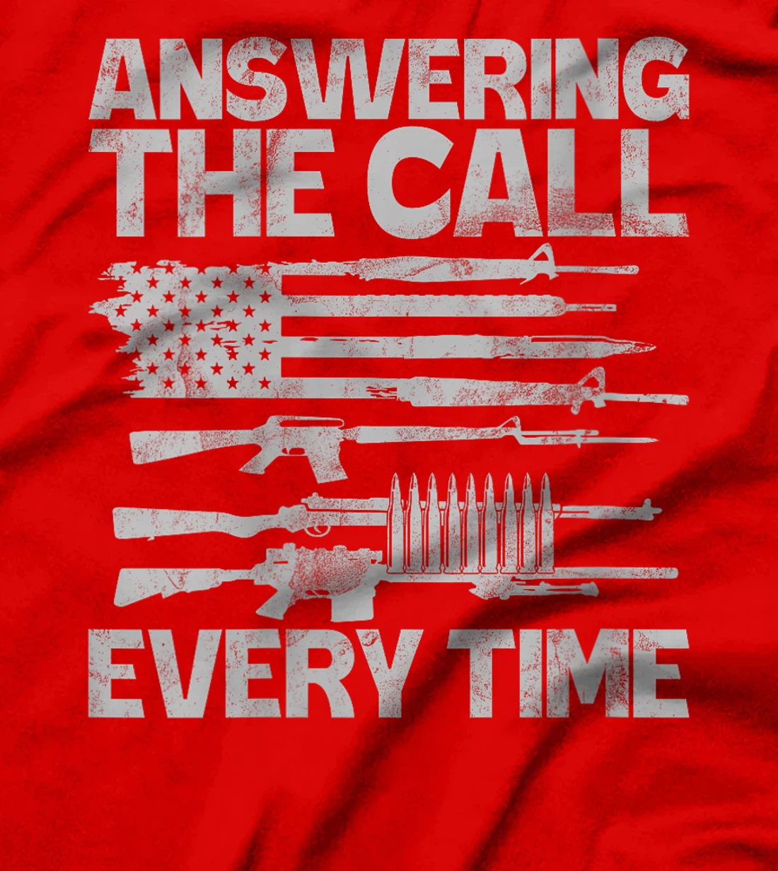 Womens Answering the Call Every Time Veteran T-Shirt