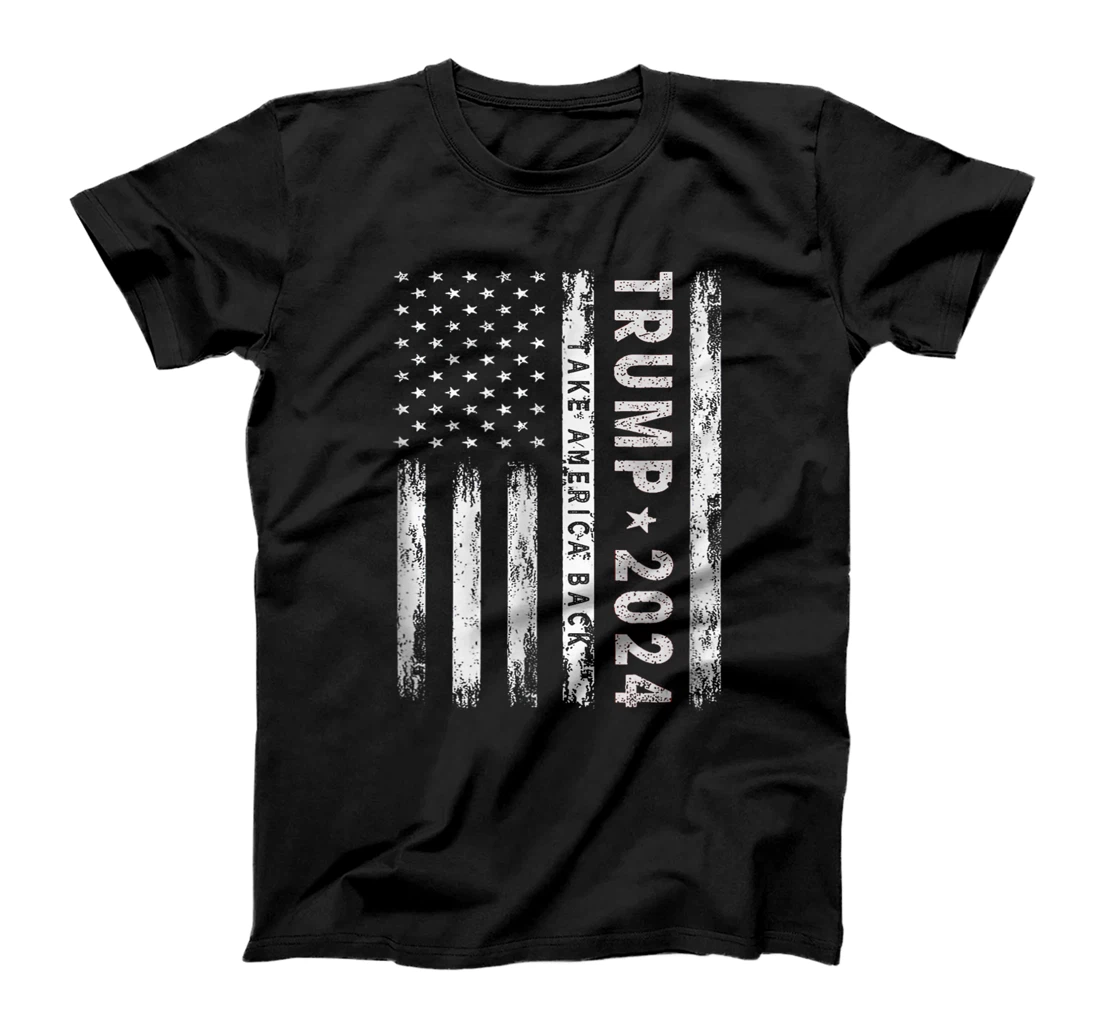 Donald-Trump-2024-Take-America-Back-American-Flag-Patriotic T-Shirt