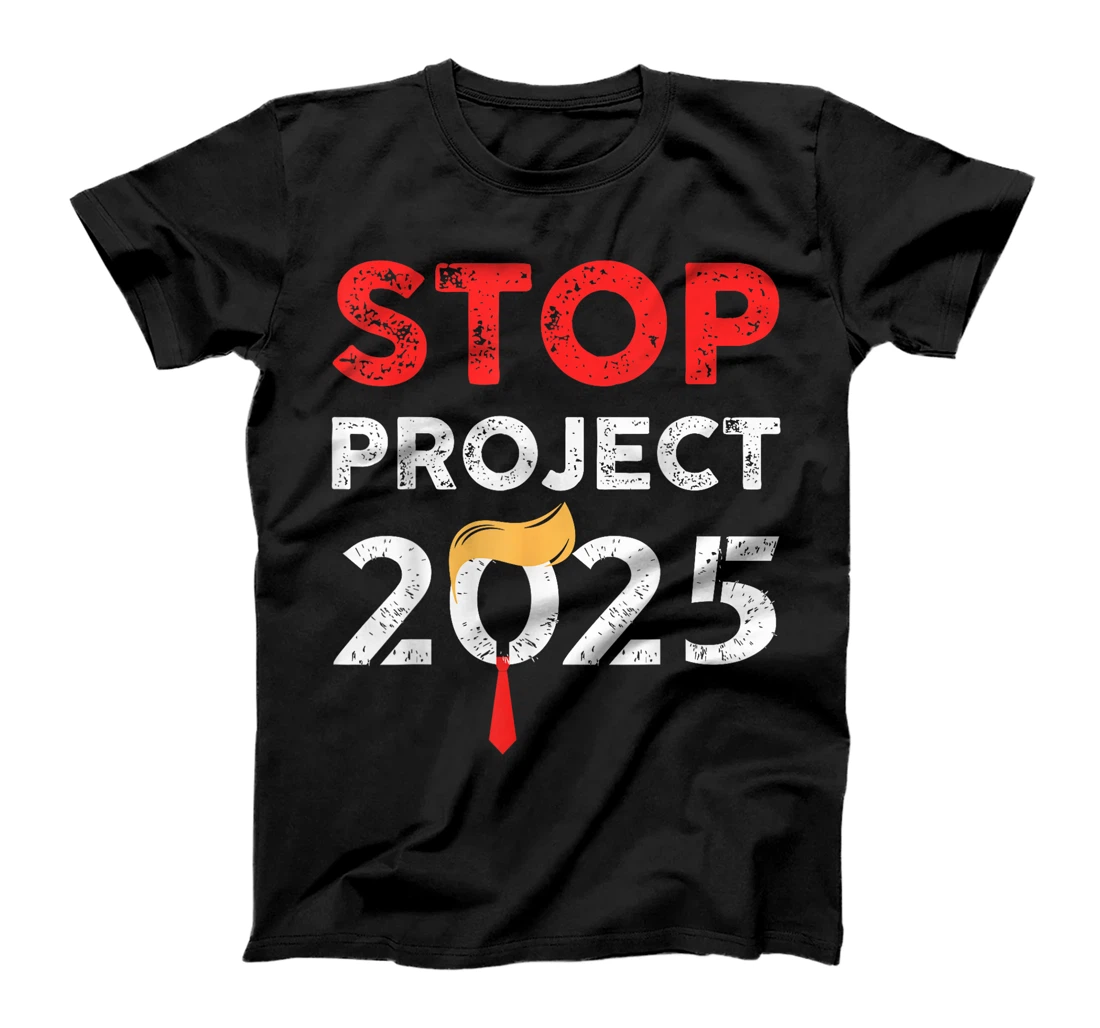Womens Stop Project 2025 Trump's Project Anti Trump T-Shirt