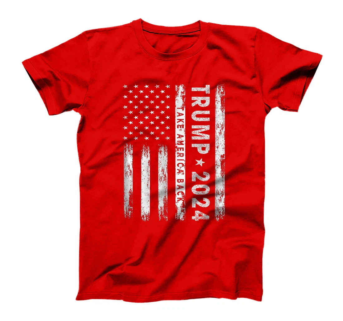 Donald-Trump-2024-Take-America-Back-American-Flag-Patriotic T-Shirt