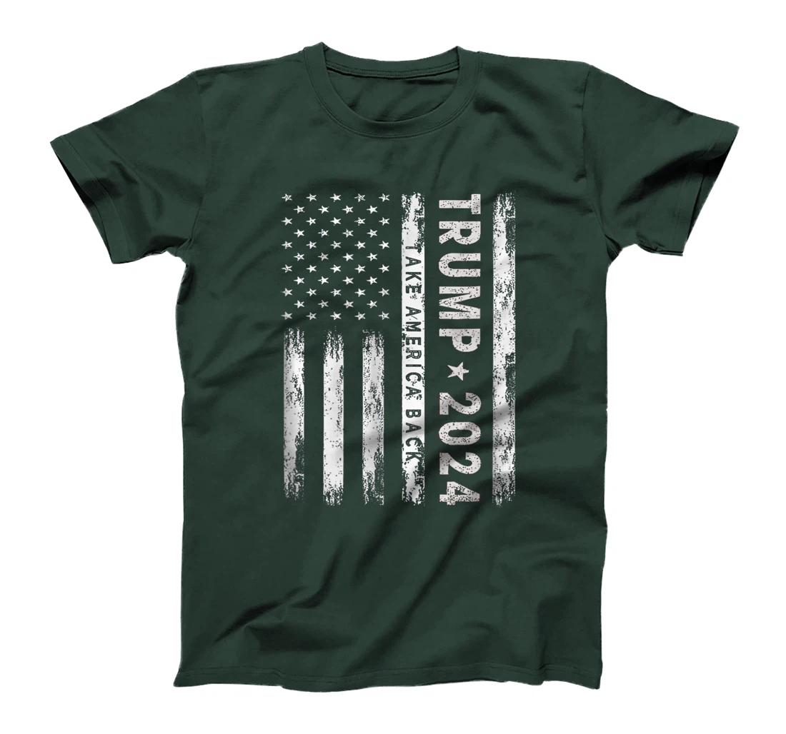 Donald-Trump-2024-Take-America-Back-American-Flag-Patriotic T-Shirt