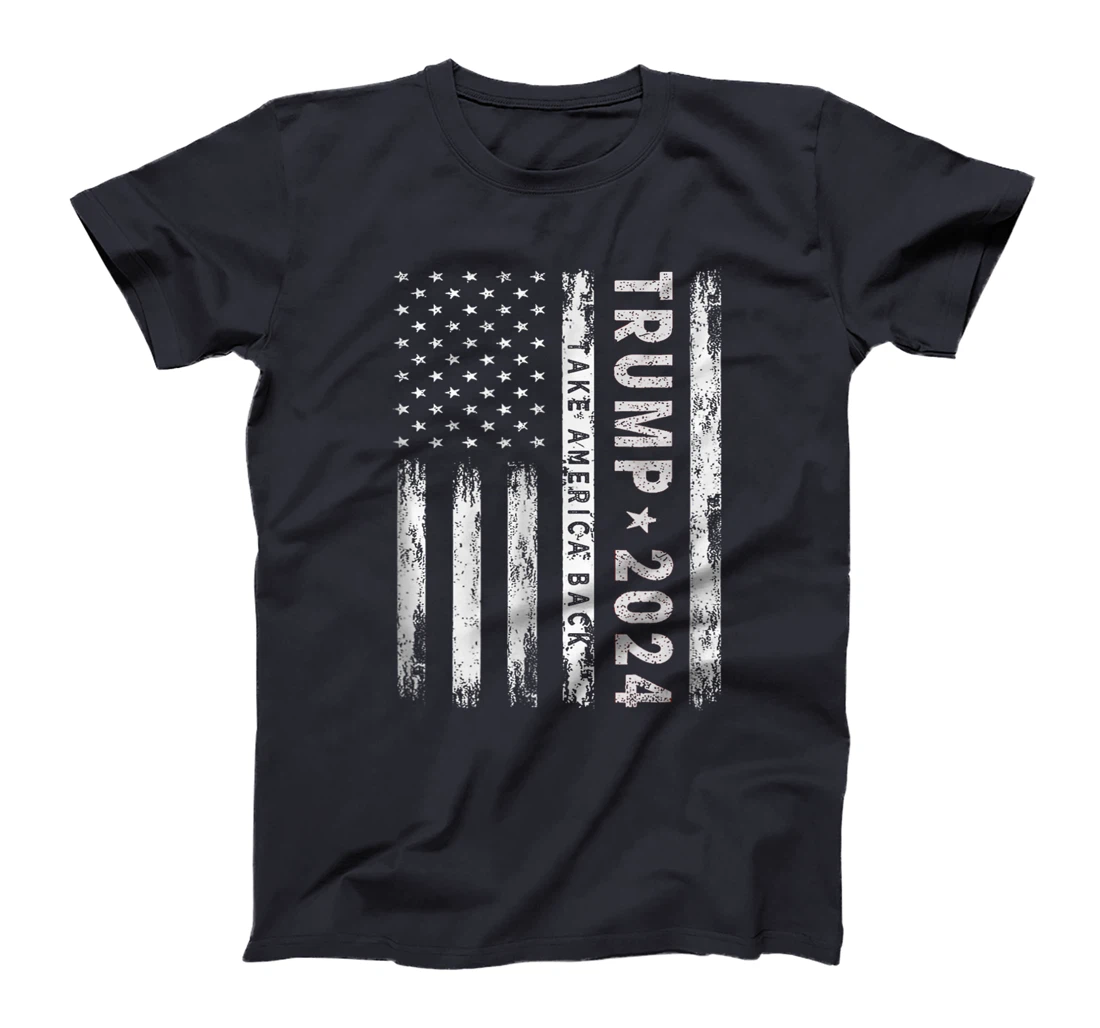 Donald-Trump-2024-Take-America-Back-American-Flag-Patriotic T-Shirt