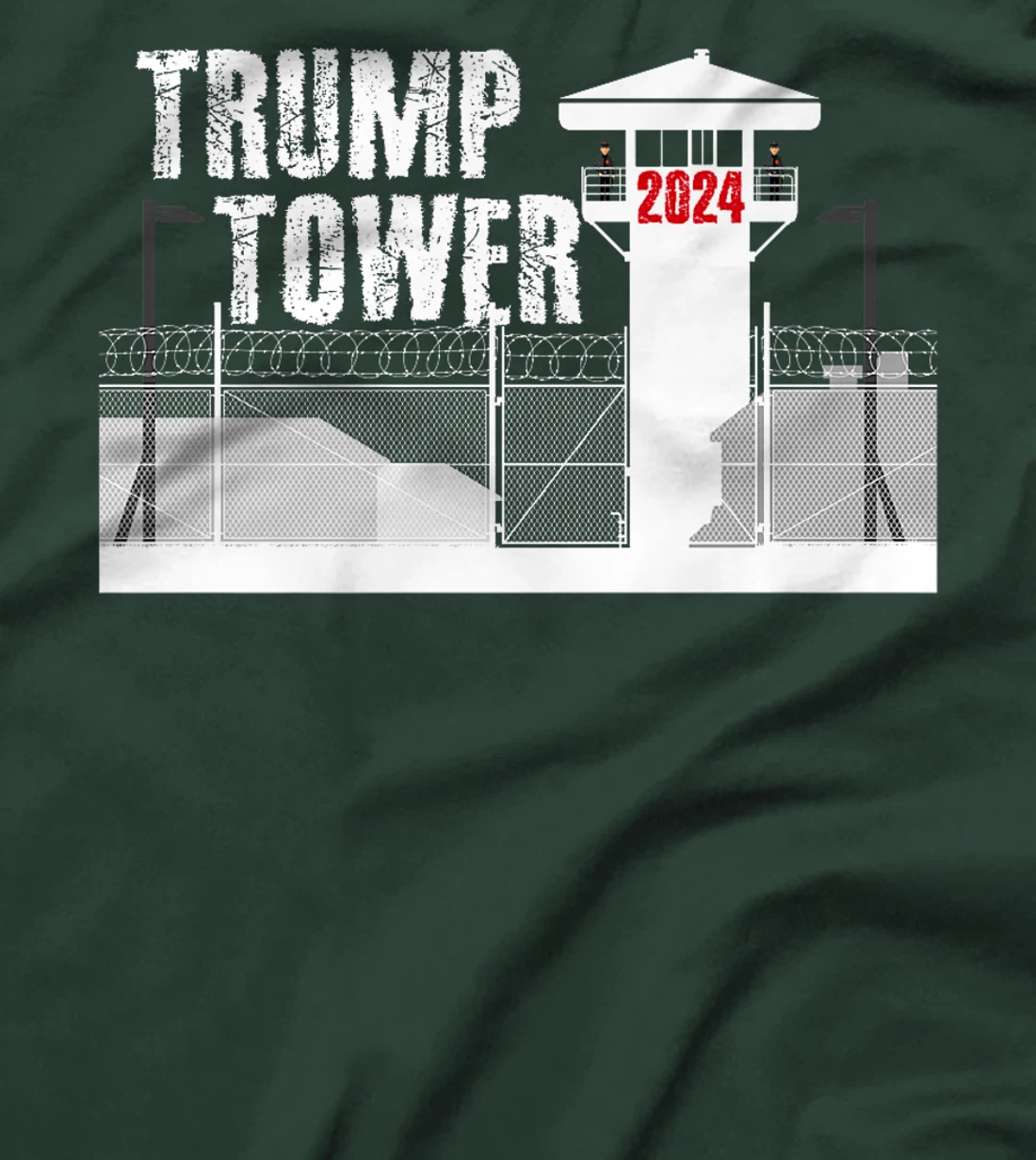 Funny Prison Tower Design - Trump Felon Prison Tower 2024 Premium T-Shirt