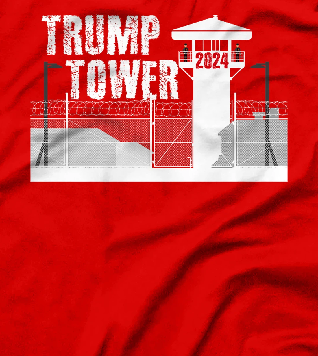 Funny Prison Tower Design - Trump Felon Prison Tower 2024 Premium T-Shirt