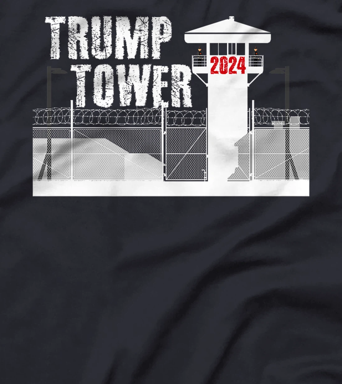Funny Prison Tower Design - Trump Felon Prison Tower 2024 Premium T-Shirt