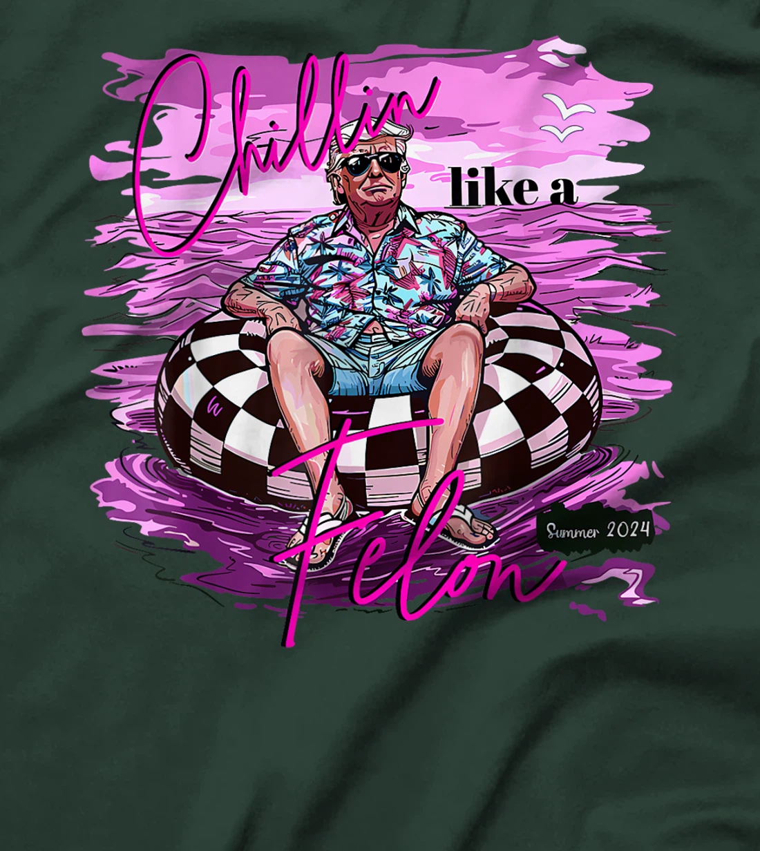 Trump Funny Chillin Like A Felon Trump 2024 T-Shirt
