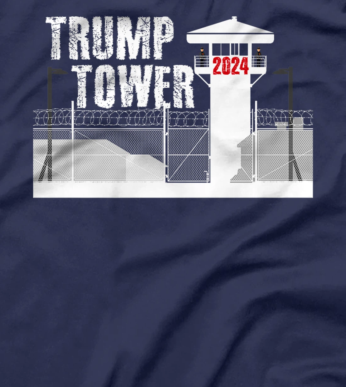 Funny Prison Tower Design - Trump Felon Prison Tower 2024 Premium T-Shirt
