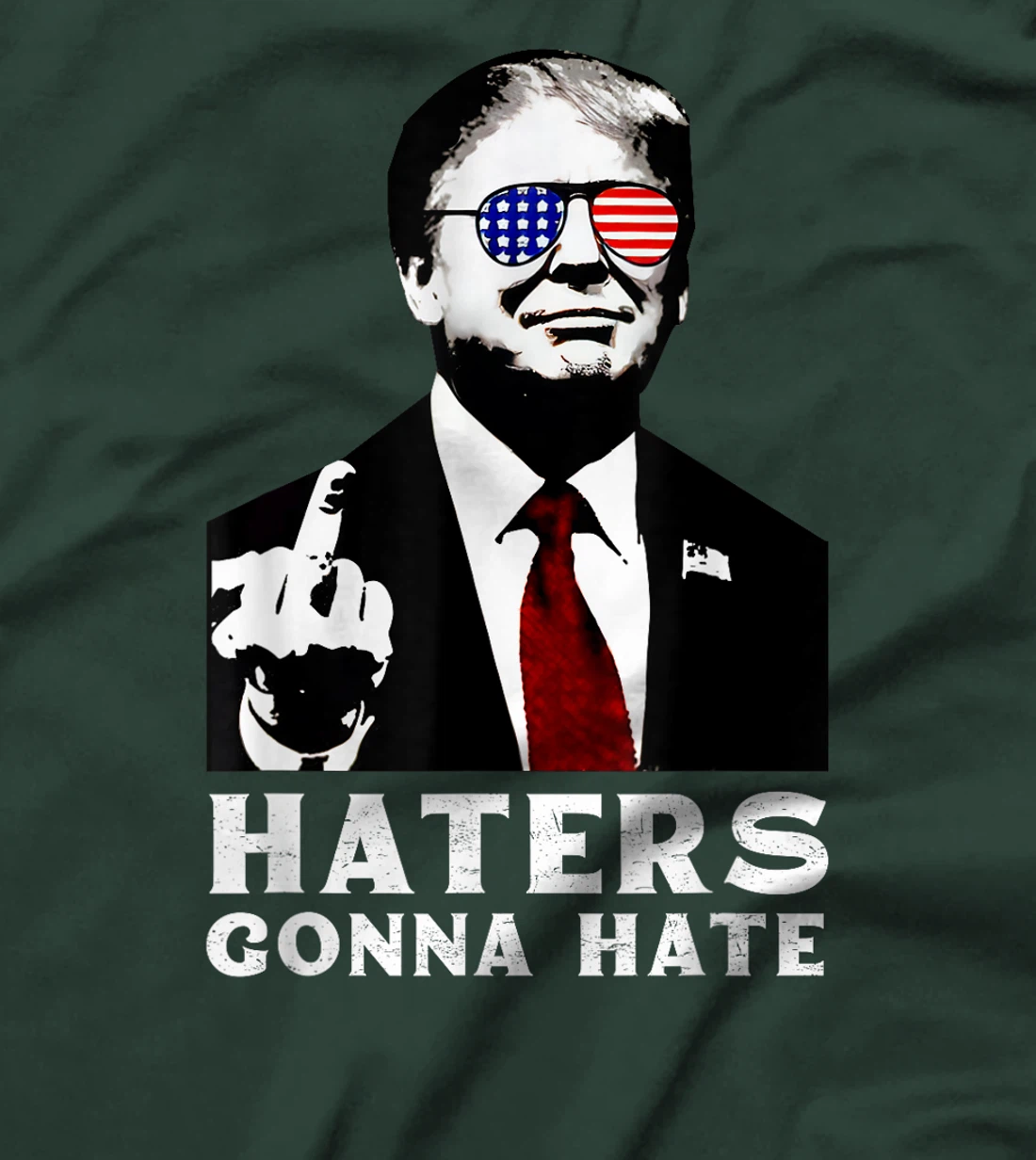 Haters Gonna Hate American Flag Trump 2024 Take America Back T-Shirt