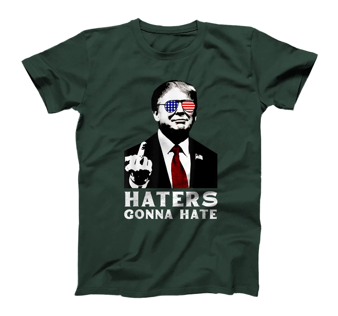 Haters Gonna Hate American Flag Trump 2024 Take America Back T-Shirt