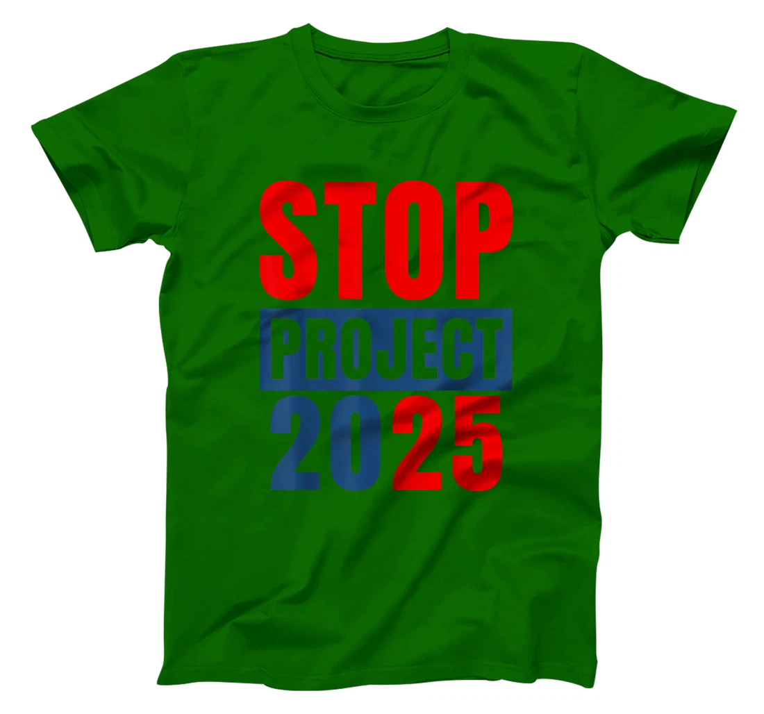 Messy Bun Retro Stop Project 2025 Trump's Project Anti Trump T-Shirt