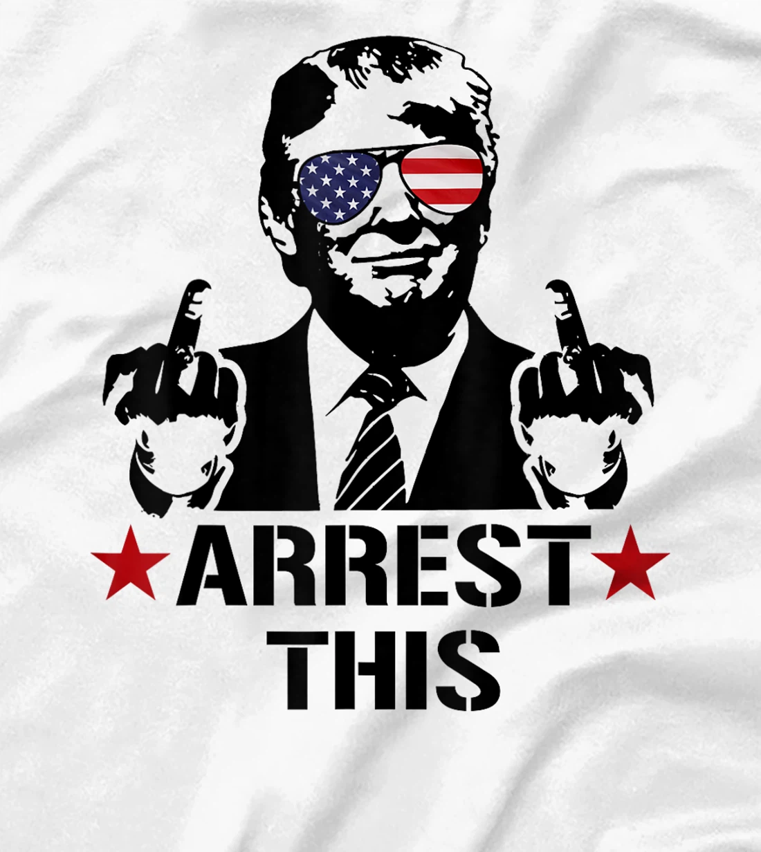 Arrest This American Flag Funny Trump 2024 Take America Back T-Shirt