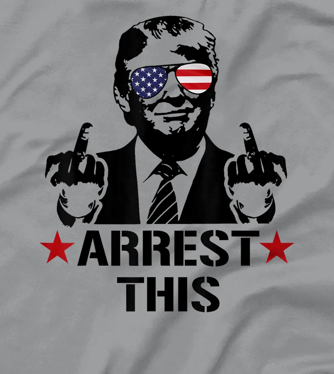 Arrest This American Flag Funny Trump 2024 Take America Back T-Shirt