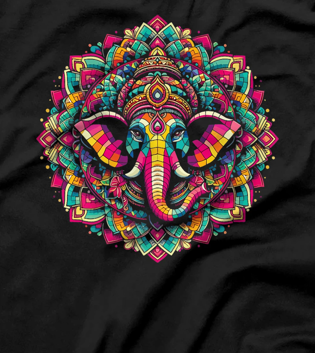 Ganesh Symbol Yoga Hindu Elephant God Ganesha Puja Premium T-Shirt