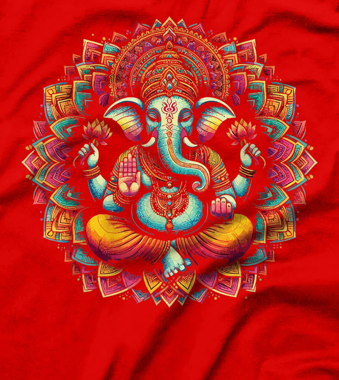Womens Ganesh Symbol Yoga Hindu Elephant God Ganesha Puja T-Shirt