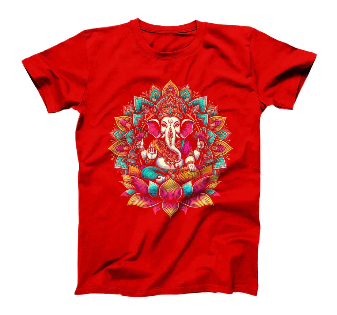 Ganesh Symbol Yoga Hindu Elephant God Ganesha Puja Premium T-Shirt
