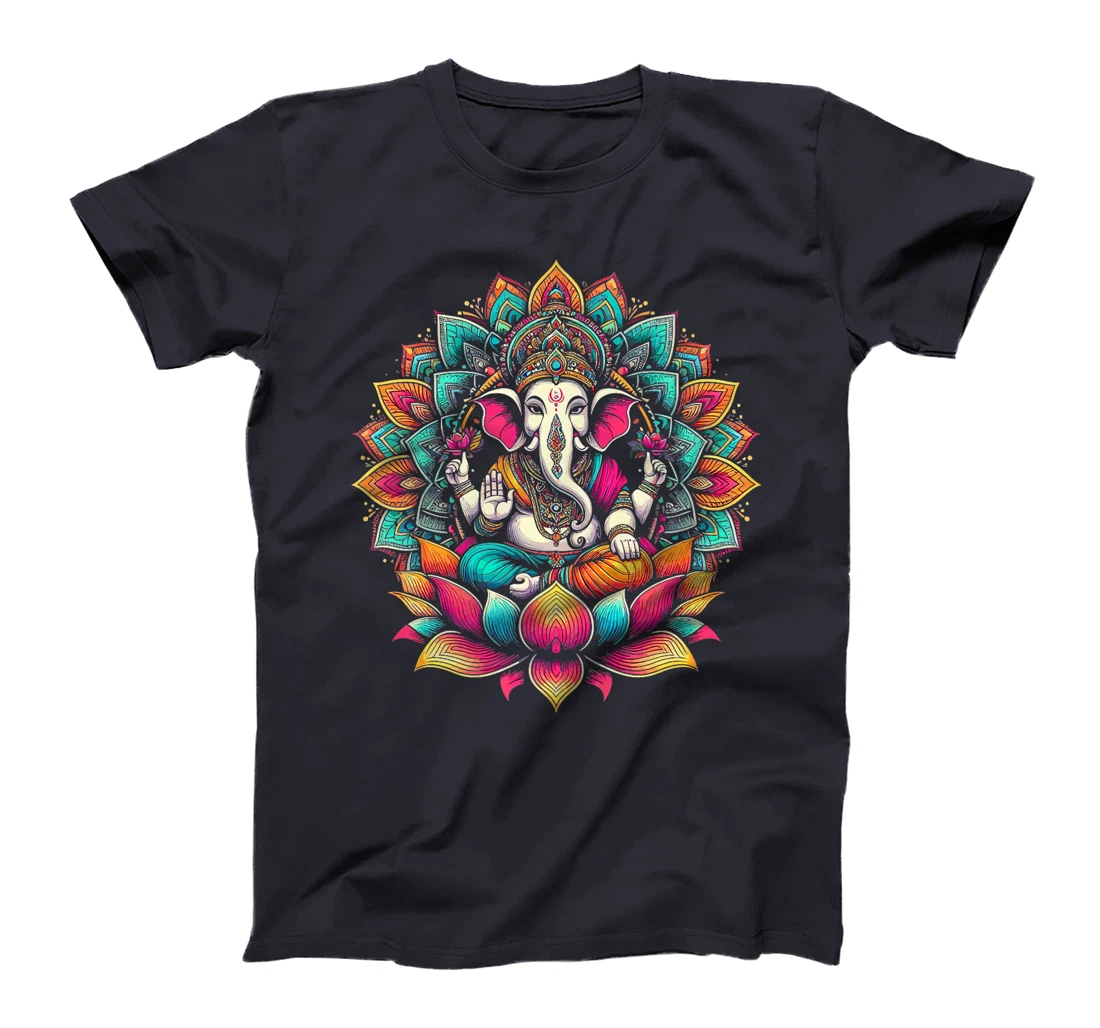 Ganesh Symbol Yoga Hindu Elephant God Ganesha Puja Premium T-Shirt