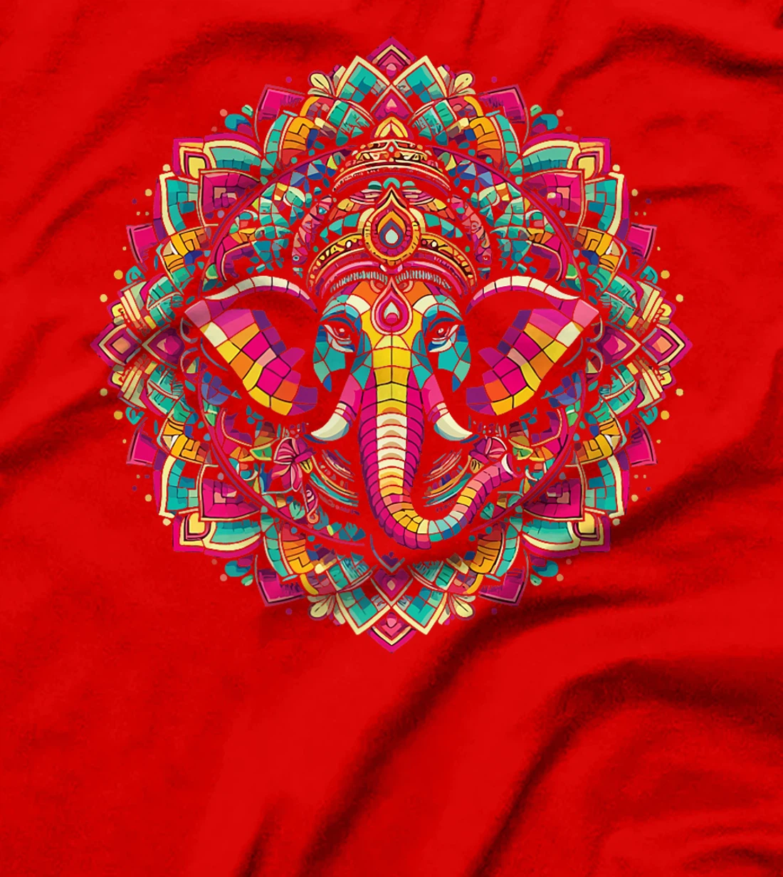 Ganesh Symbol Yoga Hindu Elephant God Ganesha Puja Premium T-Shirt